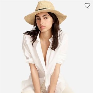 J Crew straw packable hat